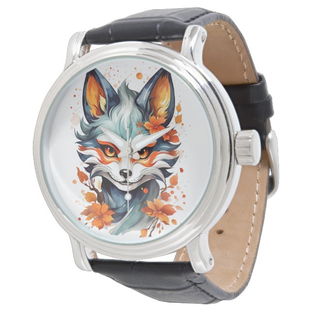 Fox Vibes: Timeless Autumn Art  Watch (Angled)
