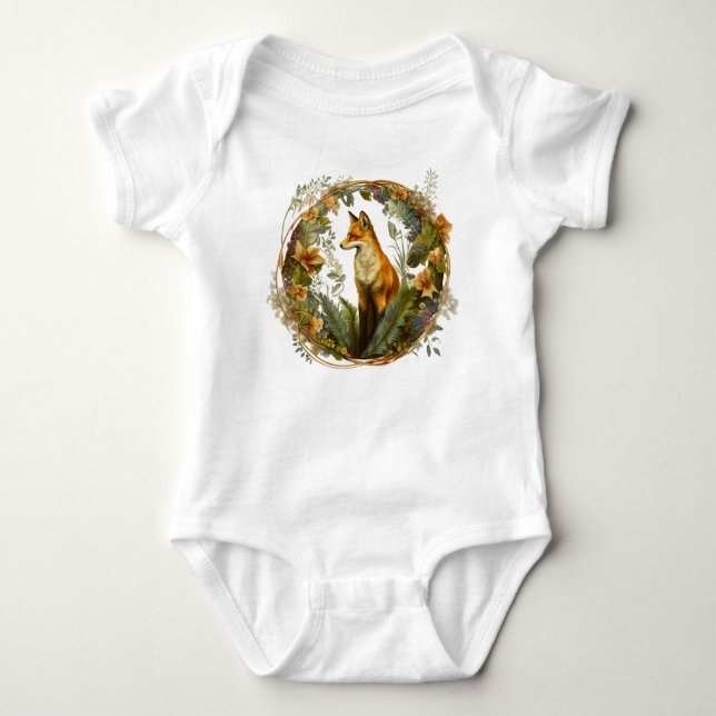 Fox Vintage Baby Bodysuit (Front)