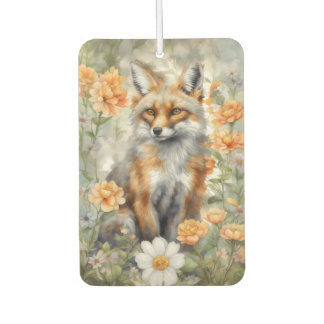 Fox Watercolor Artwork Car Air Freshener
