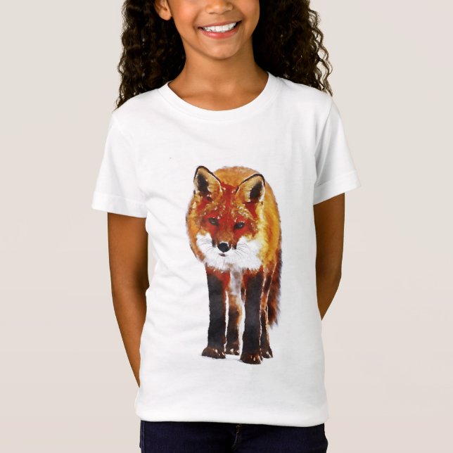 Fox Watercolor T-Shirt (Front)