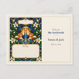 Fox Wedding Guest Book Wishes Postcard