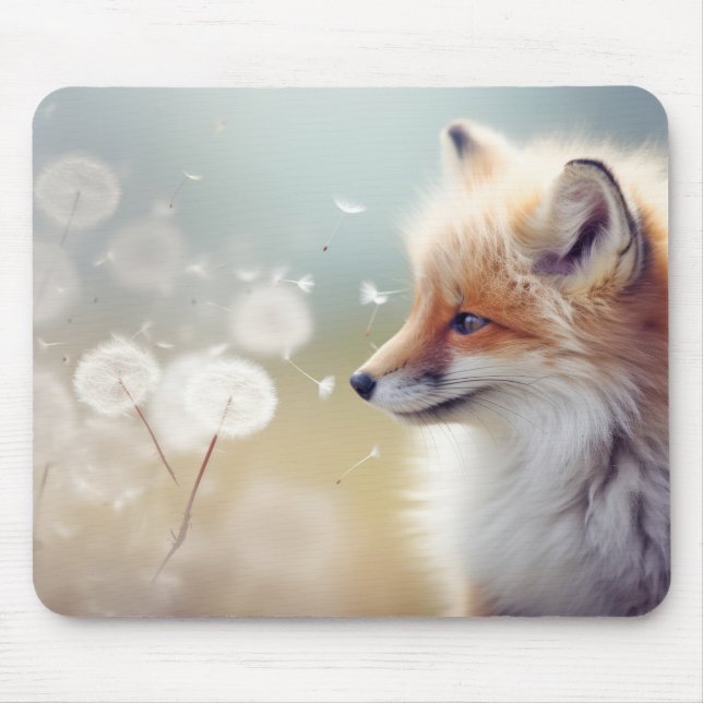 Fox Wild Animal Tranquil Peaceful Nature Mouse Pad (Front)