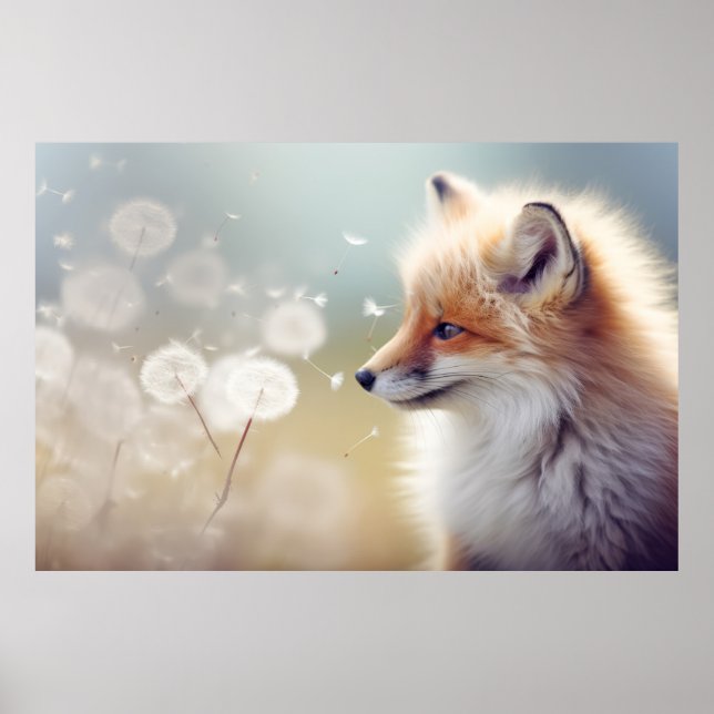 Fox Wild Animal Tranquil Peaceful Nature Poster (Front)