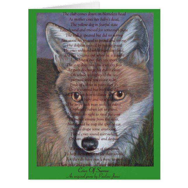 fox wildlife painting animal poem (Front)