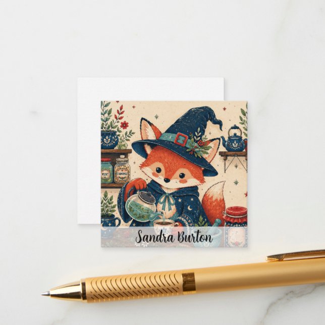 Fox Witch Enclosure Card (Front/Back In Situ)