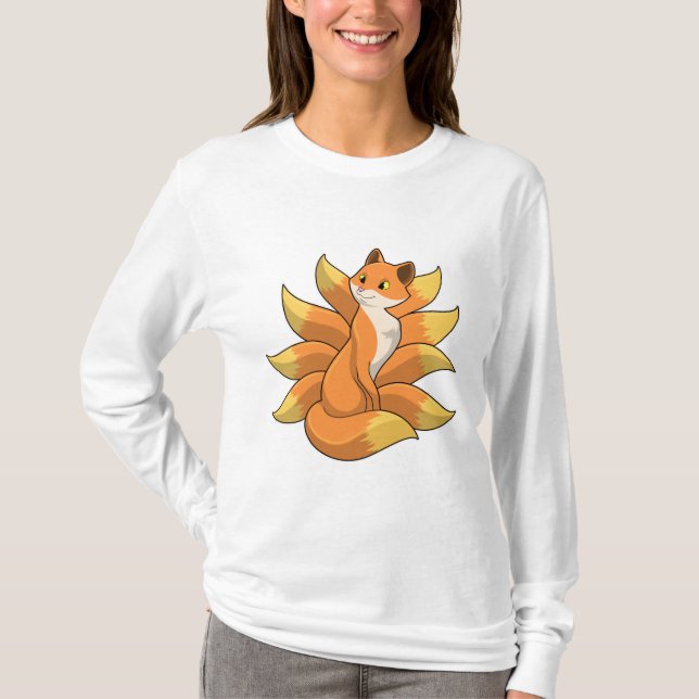 Fox with 9 Fox tails T-Shirt (Front)