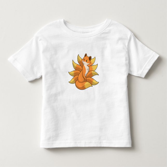 Fox with 9 Fox tails Toddler T-Shirt (Front)