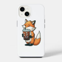Fox with a cup