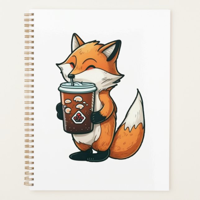 Fox with a cup planner (Front)