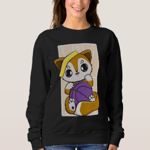 Fox With Basketball Dunk And Streetball Team Sport Sweatshirt