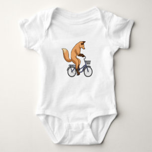 Fox with Bicycle Baby Bodysuit