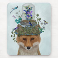 Fox with Butterfly Bell Jar