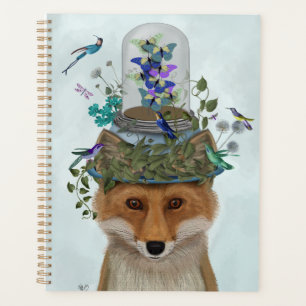 Fox with Butterfly Bell Jar Planner