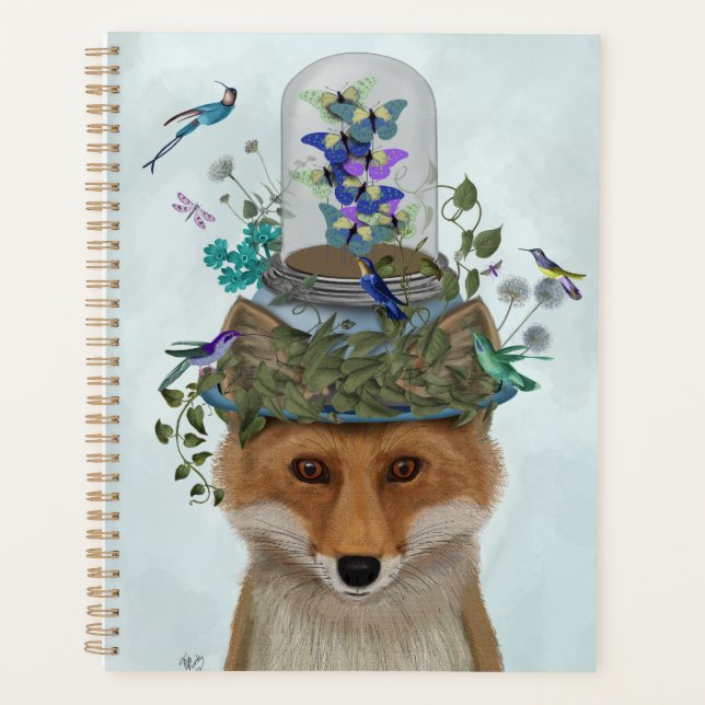 Fox with Butterfly Bell Jar Planner (Front)