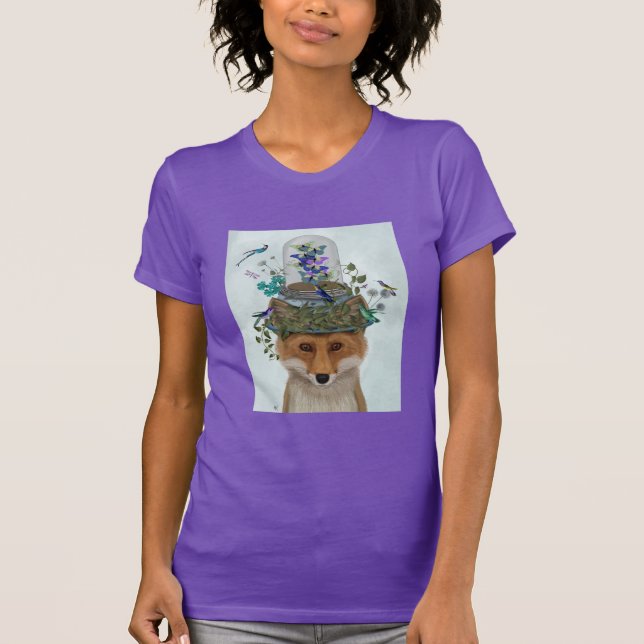 Fox with Butterfly Bell Jar T-Shirt (Front)