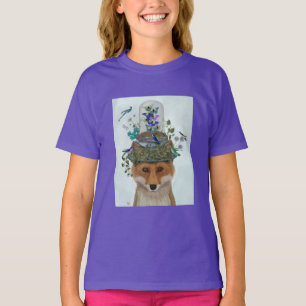 Fox with Butterfly Bell Jar T-Shirt