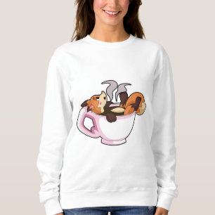 Fox with Coffee Cup Sweatshirt