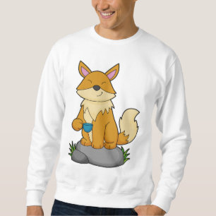 Fox with Coffee cup Sweatshirt
