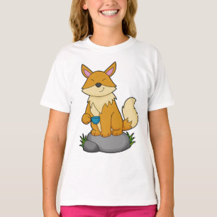 Fox with Coffee cup T-Shirt