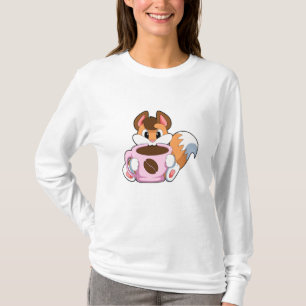 Fox with Cup of Coffee T-Shirt