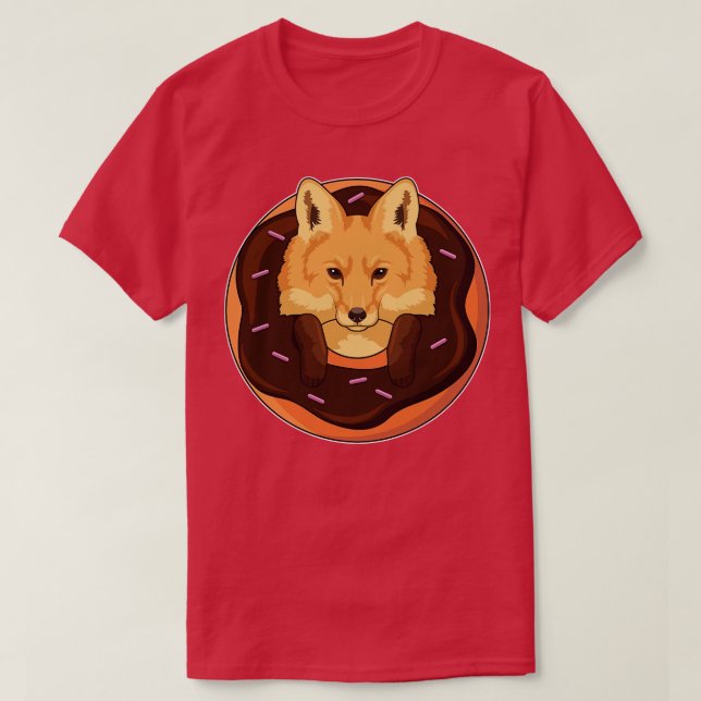 Fox with Doughnut T-Shirt (Design Front)