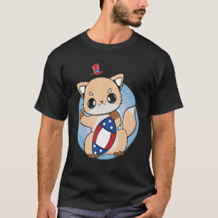 Fox With Football And Serving Pancakes Daily For L T-Shirt