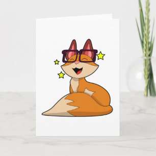 Fox with Glasses Card