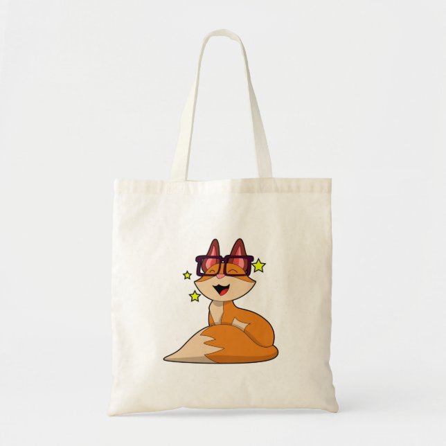 Fox with Glasses Tote Bag (Front)