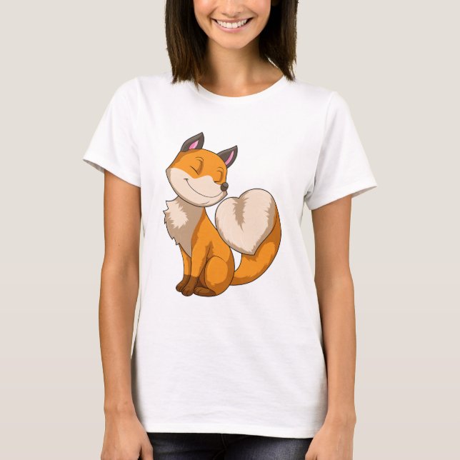 Fox with Heart T-Shirt (Front)