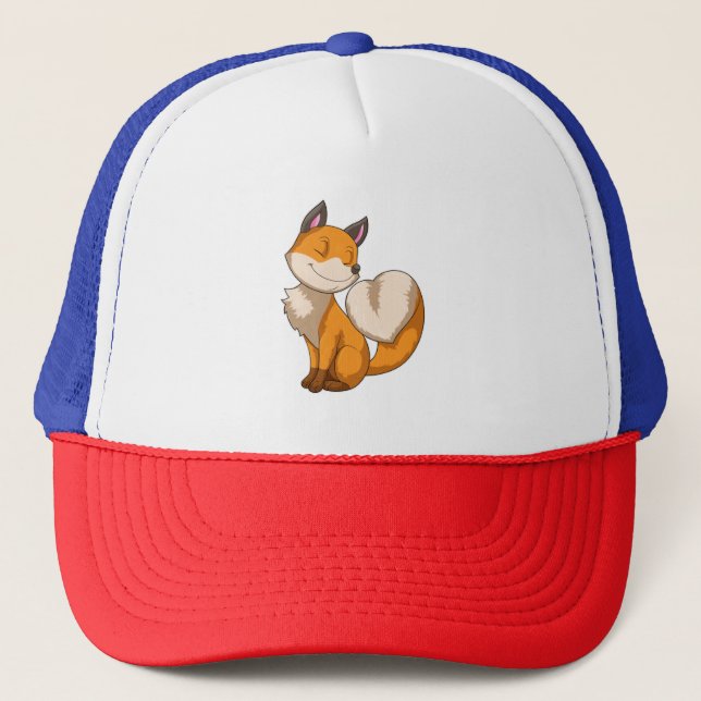 Fox with Heart Trucker Hat (Front)