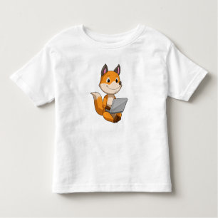 Fox with Laptop Toddler T-Shirt