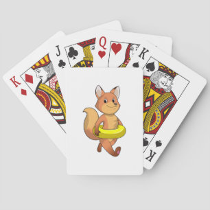 Fox with Lifebuoy Playing Cards