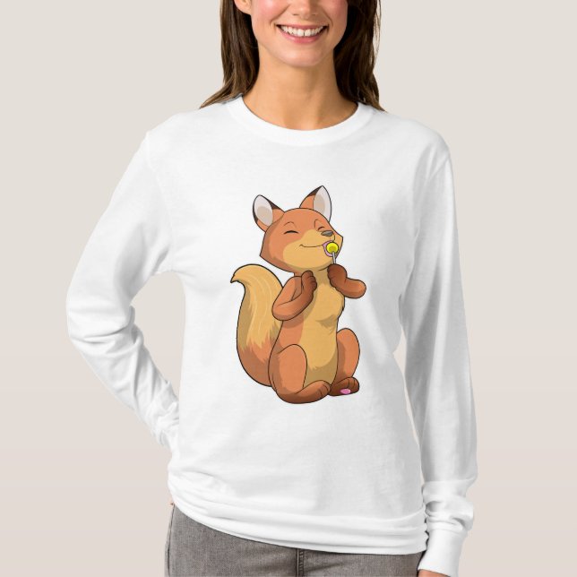 Fox with Lollipop T-Shirt (Front)