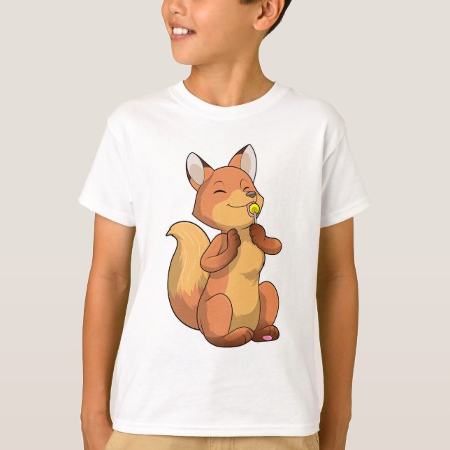 Fox with Lollipop T-Shirt (Front)