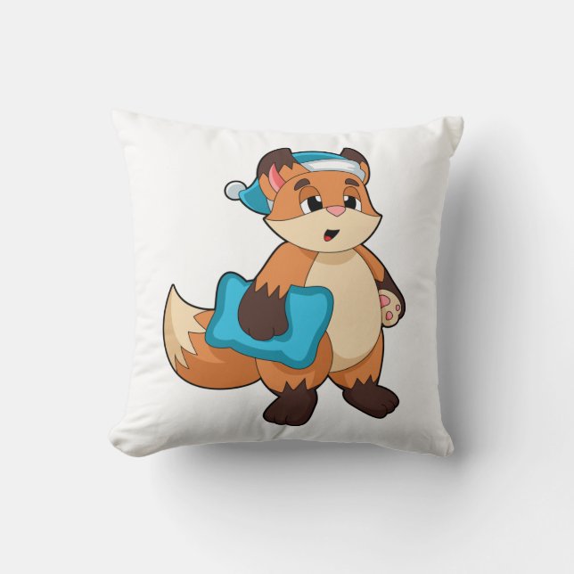 Fox with Nightcap Cushion (Front)