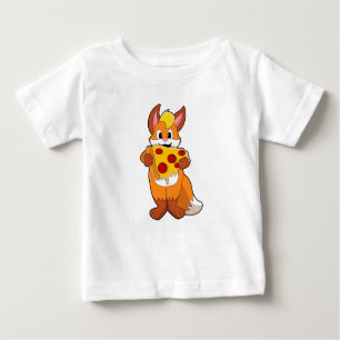Fox with Pizza Baby T-Shirt
