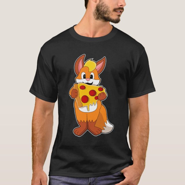 Fox with Pizza T-Shirt (Front)