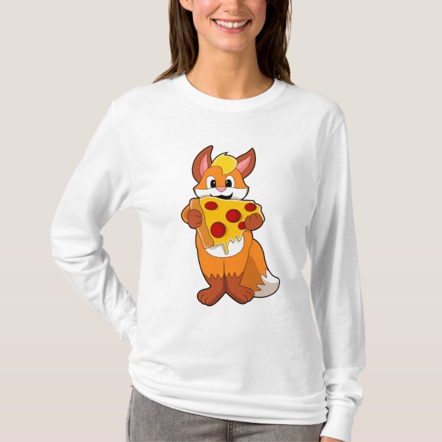 Fox with Pizza T-Shirt (Front)