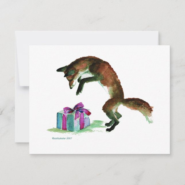 fox with present (Front)
