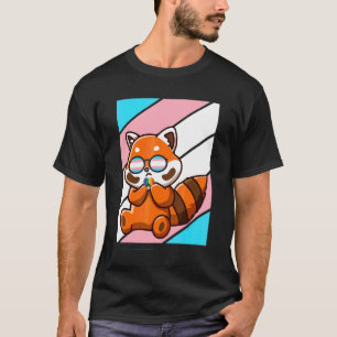 Fox With Pride Transgender Flag Lgbtq Proud Ally P T-Shirt
