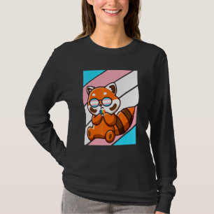Fox With Pride Transgender Flag Lgbtq Proud Ally P T-Shirt