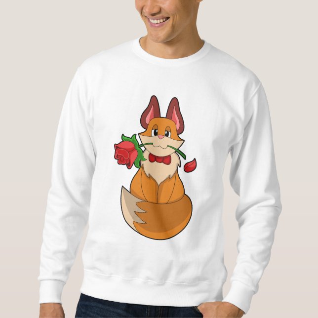 Fox with Rose Flower Sweatshirt (Front)