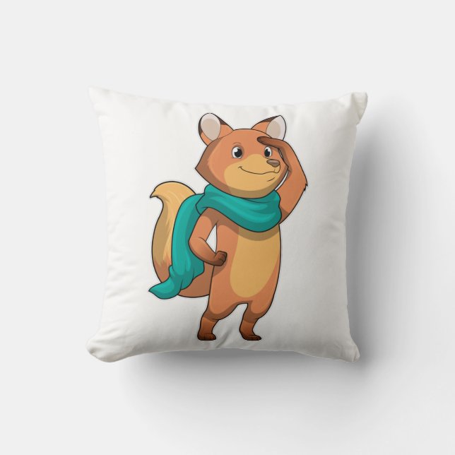 Fox with Scarf Cushion (Front)