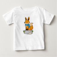 Fox with Scarf on Rock