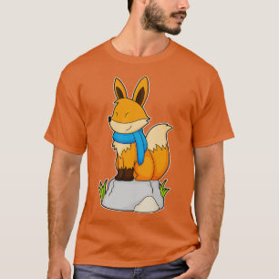 Fox with Scarf on Rock T-Shirt