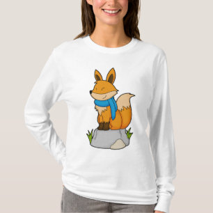 Fox with Scarf on Rock T-Shirt