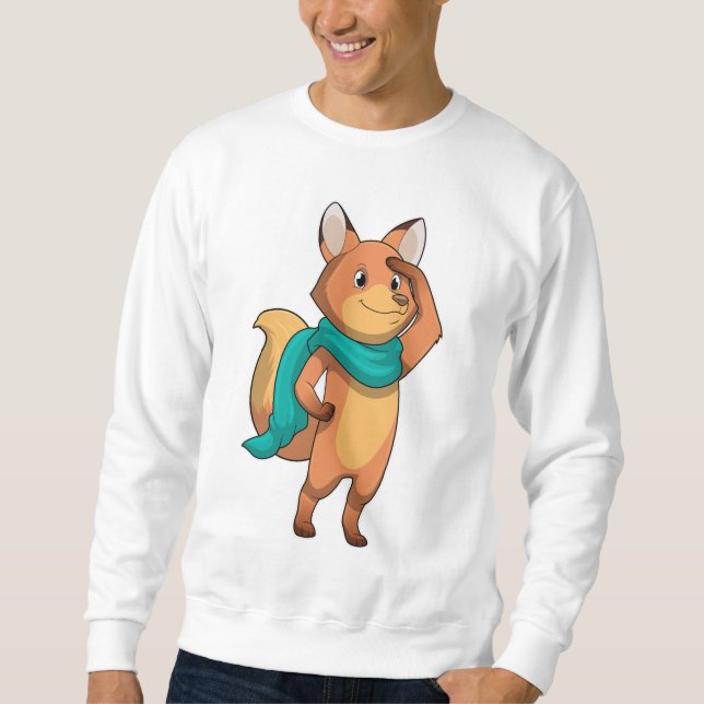 Fox with Scarf Sweatshirt (Front)