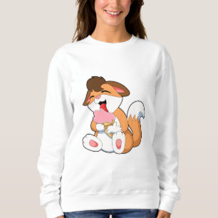 Fox with Strawberry Ice cream Sweatshirt