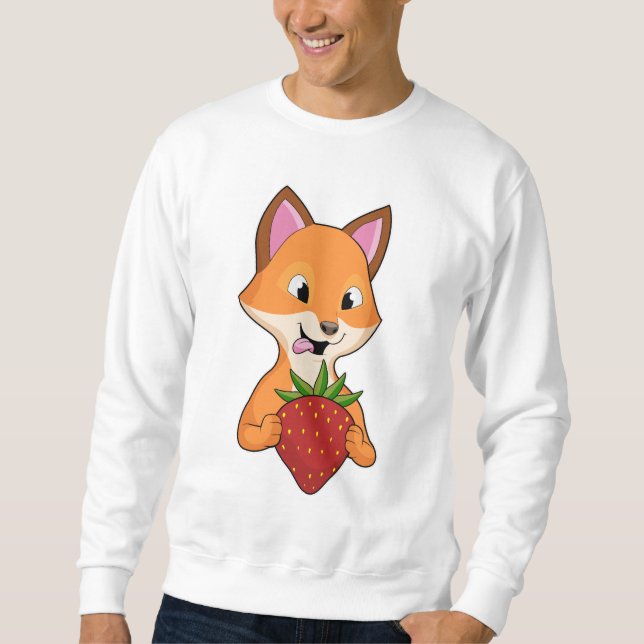 Fox with Strawberry Sweatshirt (Front)