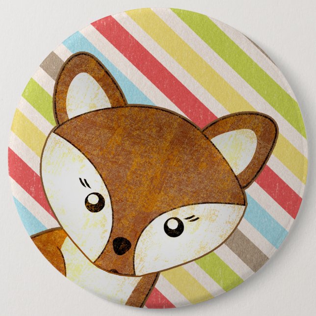 Fox with Stripes Pin (Front)